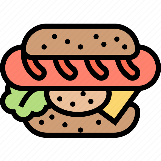 Hotdog, bread, sausage, sandwich, snack icon - Download on Iconfinder