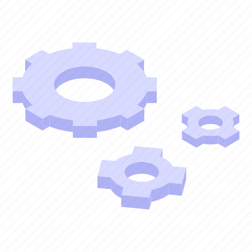 Breakthrough, gear, wheel, isometric icon - Download on Iconfinder