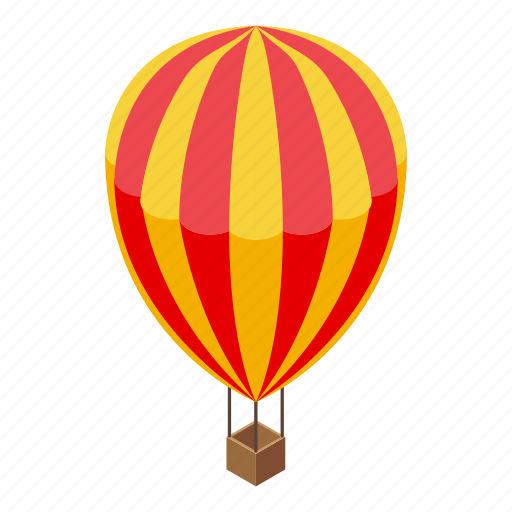 Breakthrough, air, balloon, isometric icon - Download on Iconfinder