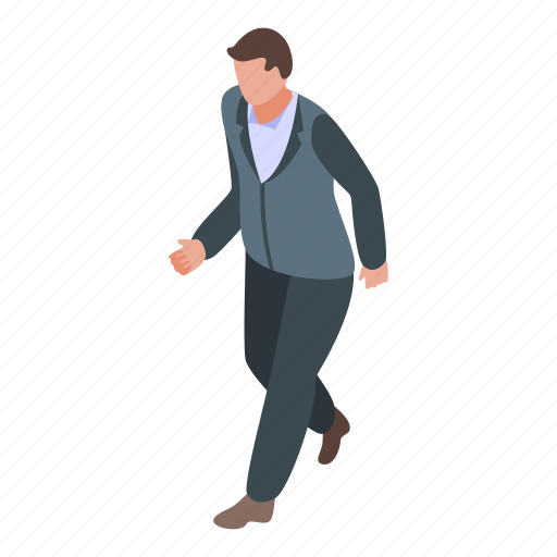 Businessman, breakthrough, isometric icon - Download on Iconfinder