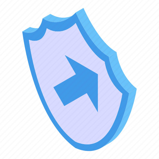 Shield, breakthrough, isometric icon - Download on Iconfinder