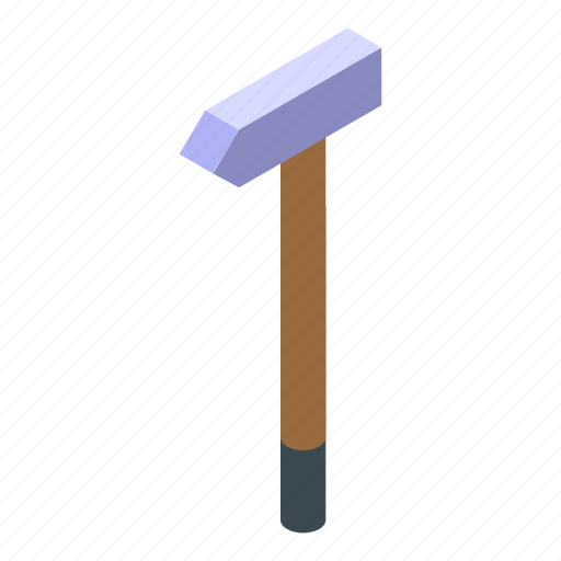 Hammer, breakthrough, isometric icon - Download on Iconfinder