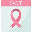 calendar, breast, cancer, october, month