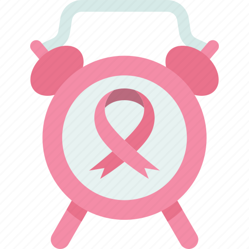 Clock, ribbon, awareness, breast, cancer icon - Download on Iconfinder
