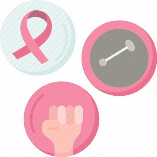 Pin, breast, cancer, fighting, survivor icon - Download on Iconfinder