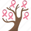 ribbon, tree, cancer, awareness, charity 
