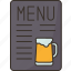 menu, beer, alcohol, drink, bar 