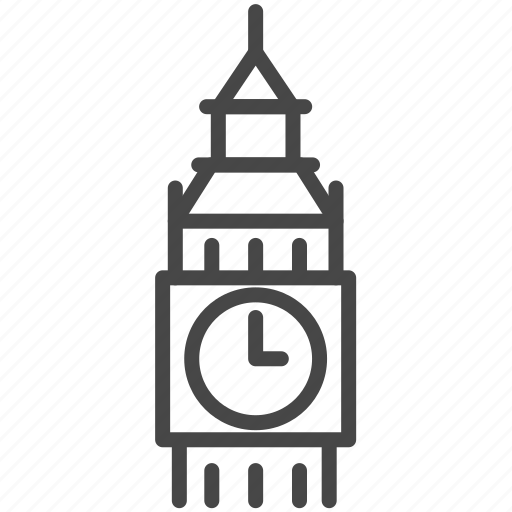 Big ben, british, clock tower, elizabeth tower, england, london, palace of westminster icon - Download on Iconfinder