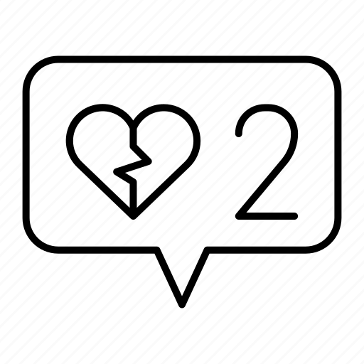 Broken heart, heartbreaking, sad, disappoint, dislike icon - Download on Iconfinder