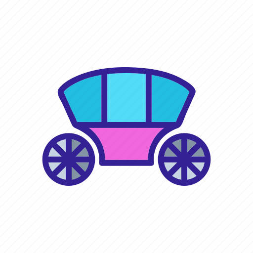 Art, brougham, carriage, chariot, coach, contour icon - Download on Iconfinder