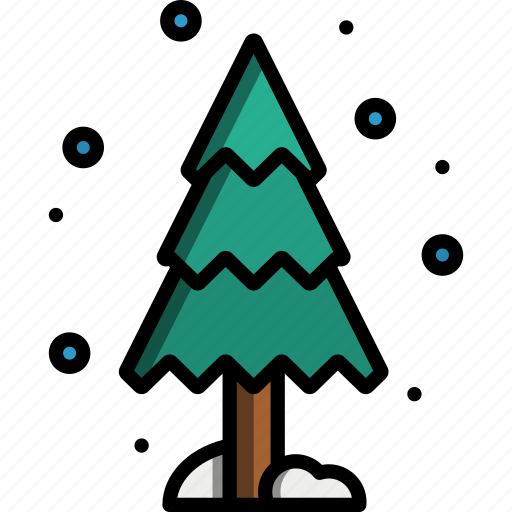 Pine, tree, winter, cold, snowfall, snow icon - Download on Iconfinder