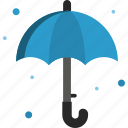 umbrella, snowfall, protection, winter, snow, rain