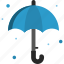 umbrella, snowfall, protection, winter, snow, rain 