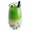 bubble, tea, bubble tea, boba, pearl, 3d icon, 3d illustration, 3d render, sweet drink 