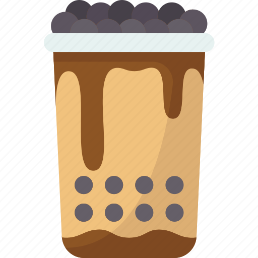 Tea, bubble, caramel, milk, sugar icon - Download on Iconfinder