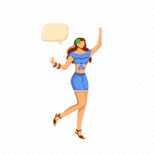 Speech bubble, girl, dance, jump, skirt illustration - Download on Iconfinder