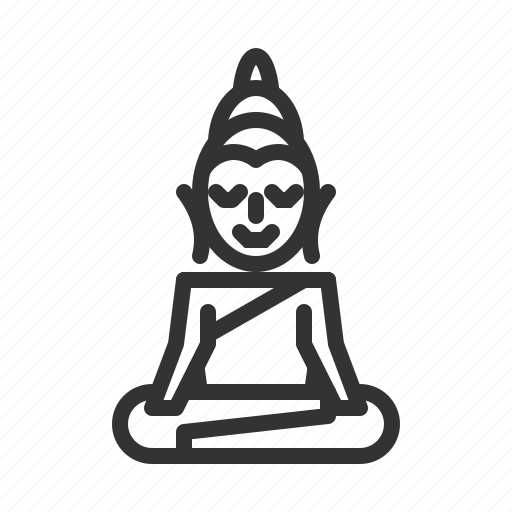 Buddha, sitting, buddhism, religious, religion, pray icon - Download on Iconfinder