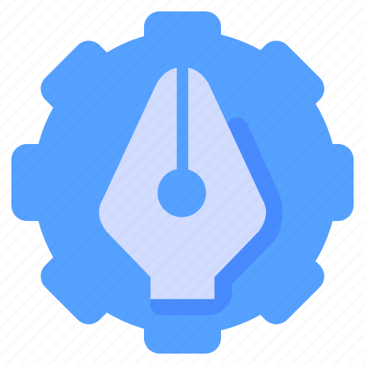 Design, gear, pentool, process icon - Download on Iconfinder