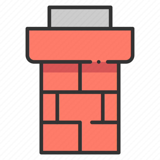 Brick, building, chimney, home, house, roof, rooftop icon - Download on Iconfinder