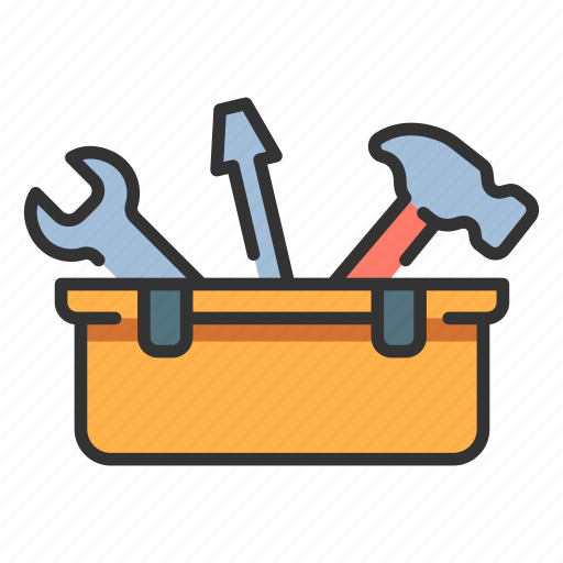 Box, construction, equipment, hammer, repair, tool, toolbox icon - Download on Iconfinder