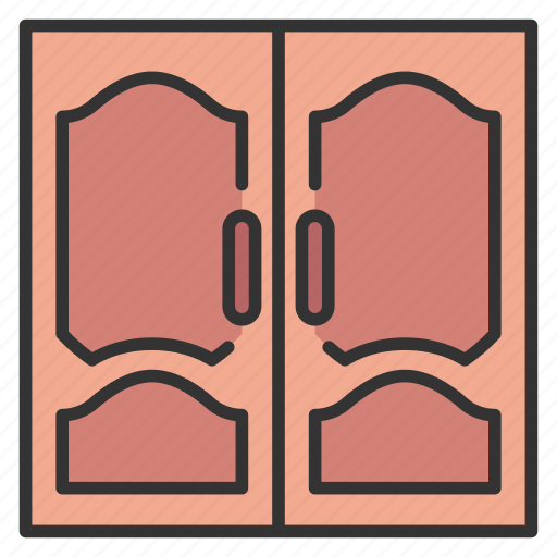 Architecture, door, double, entrance, front, home, interior icon - Download on Iconfinder