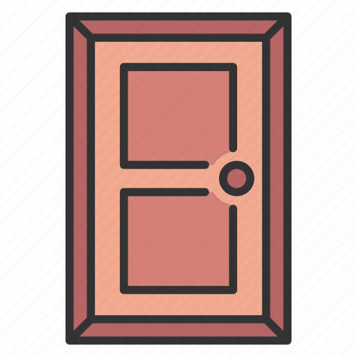 Architecture, door, entrance, home, house, room, wood icon - Download on Iconfinder