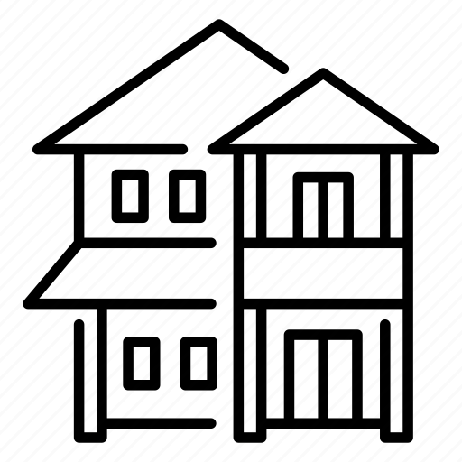Architecture, front, home, house, residence, story, two icon - Download on Iconfinder