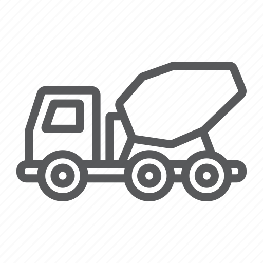 Cement, concrete, constrution, mixer, transport, truck, vehicle icon - Download on Iconfinder