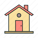 estate, home, house, property, real icon, • building 
