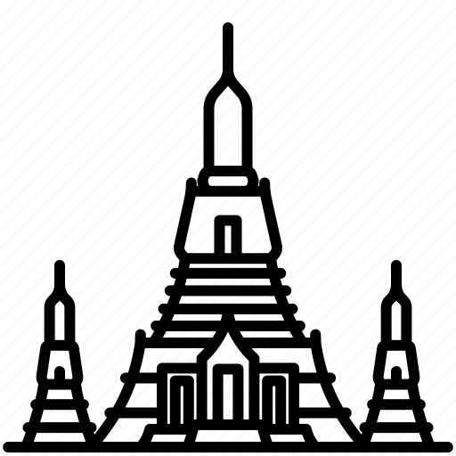 Watarun, bangkok, landmark, building, thailand, travel, temple icon - Download on Iconfinder
