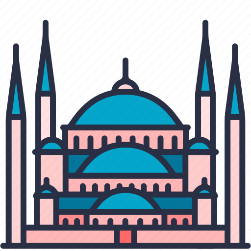 Turkey, landmark, bluemosque, building, islam, sultan, istanbul icon - Download on Iconfinder