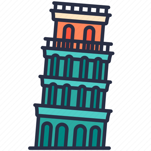 Leaning, landmark, building, historical, travel, tower, italy icon - Download on Iconfinder