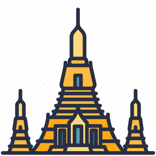 Bangkok, temple, landmark, watarun, building, thailand, travel icon - Download on Iconfinder