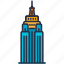 city, landmark, skyscraper, building, america, empire state, newyork 