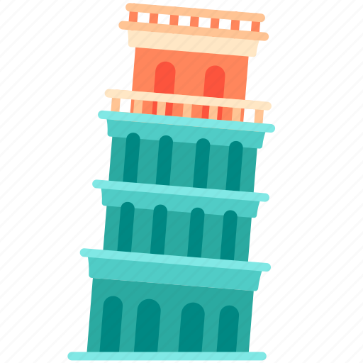 Landmark, italy, historical, travel, leaning, tower, building icon - Download on Iconfinder