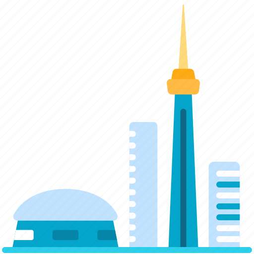 Building, toronto, skyscrapper, city, capital, canada, landmark icon - Download on Iconfinder