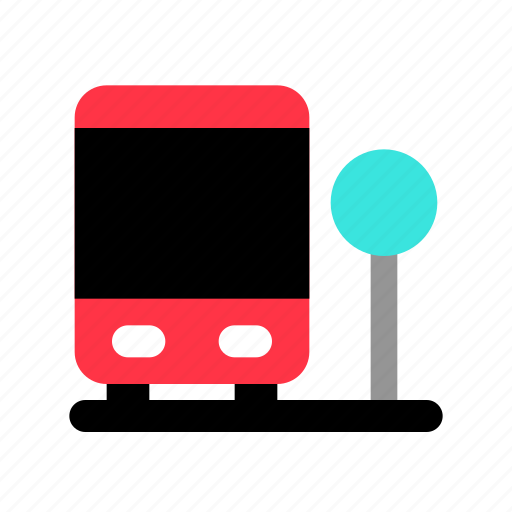 Bus, stop, station, location, public, place, shelter icon - Download on Iconfinder