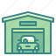 buildings, car, garage, parking, vehicle 