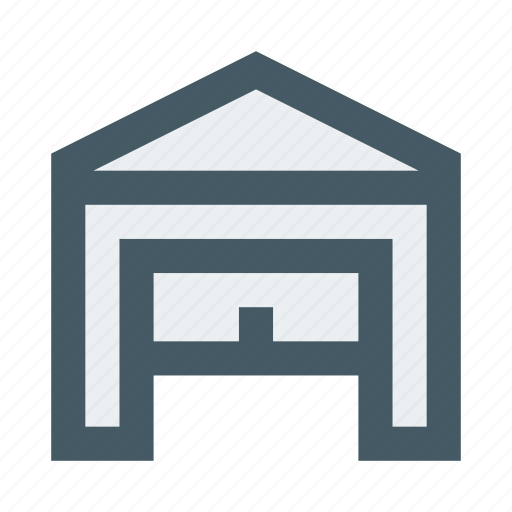 Building, construction, estate, garage, house, open, real icon - Download on Iconfinder