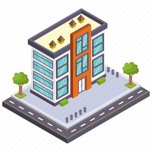 Commercial building, office, office building, corporate building, office architecture icon - Download on Iconfinder