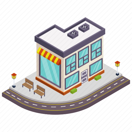 Cafeteria, cafe, restaurant, restaurant building, cafe building icon - Download on Iconfinder