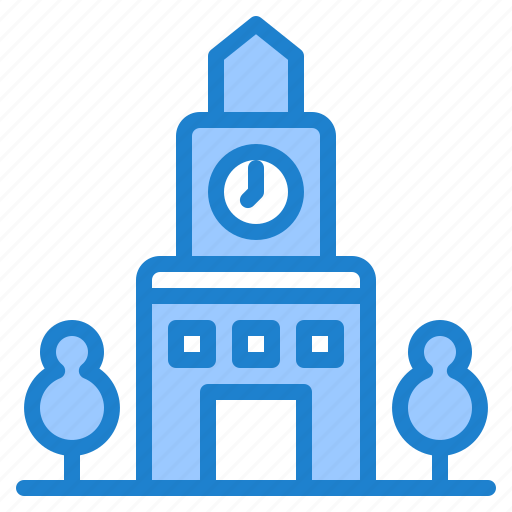 Building, architecture, real, estate, time, clock, tower icon - Download on Iconfinder