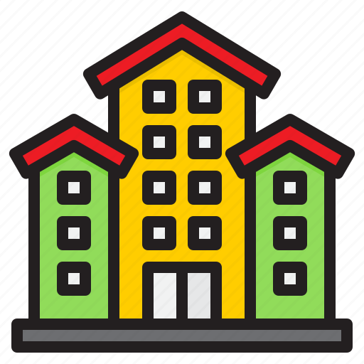 Apartment, building, real, estate, condominium, residence icon - Download on Iconfinder