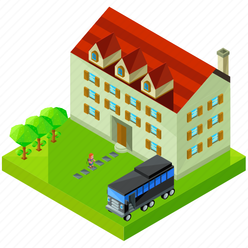 Architecture, building, bus, house, mansion, tree icon - Download on Iconfinder