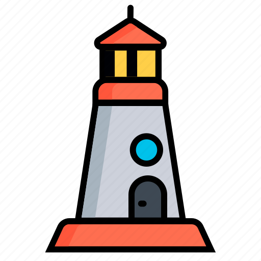 Beacon, lighthouse, pharos, screed, seamark icon - Download on Iconfinder