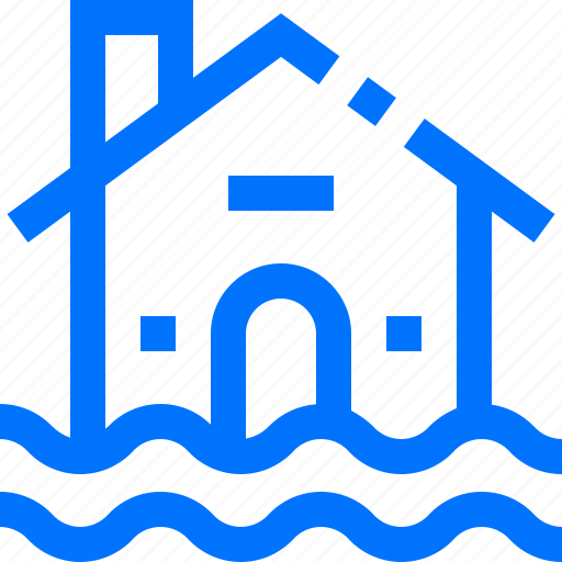 Buildings, estate, flooding, front, home, house, real icon - Download on Iconfinder