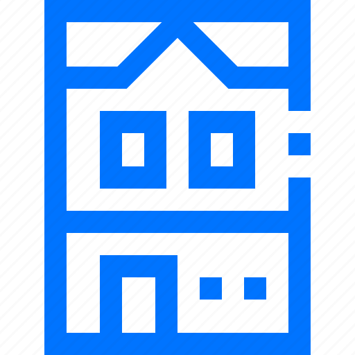 Buildings, estate, home, house, level, real, two icon - Download on Iconfinder