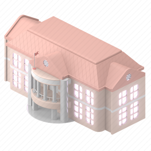 Education, school, building, campus, real, estate, mansion 3D illustration - Download on Iconfinder