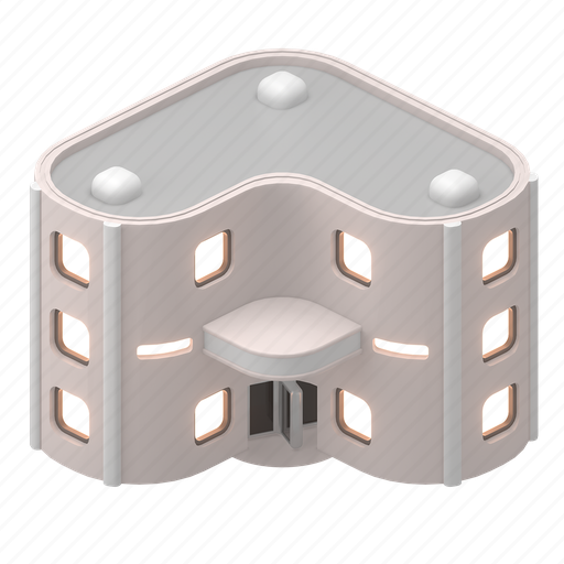 Real, estate, house, home, apartment, building, property 3D illustration - Download on Iconfinder