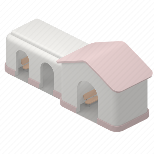 Real, estate, map, location, building, public, element 3D illustration - Download on Iconfinder
